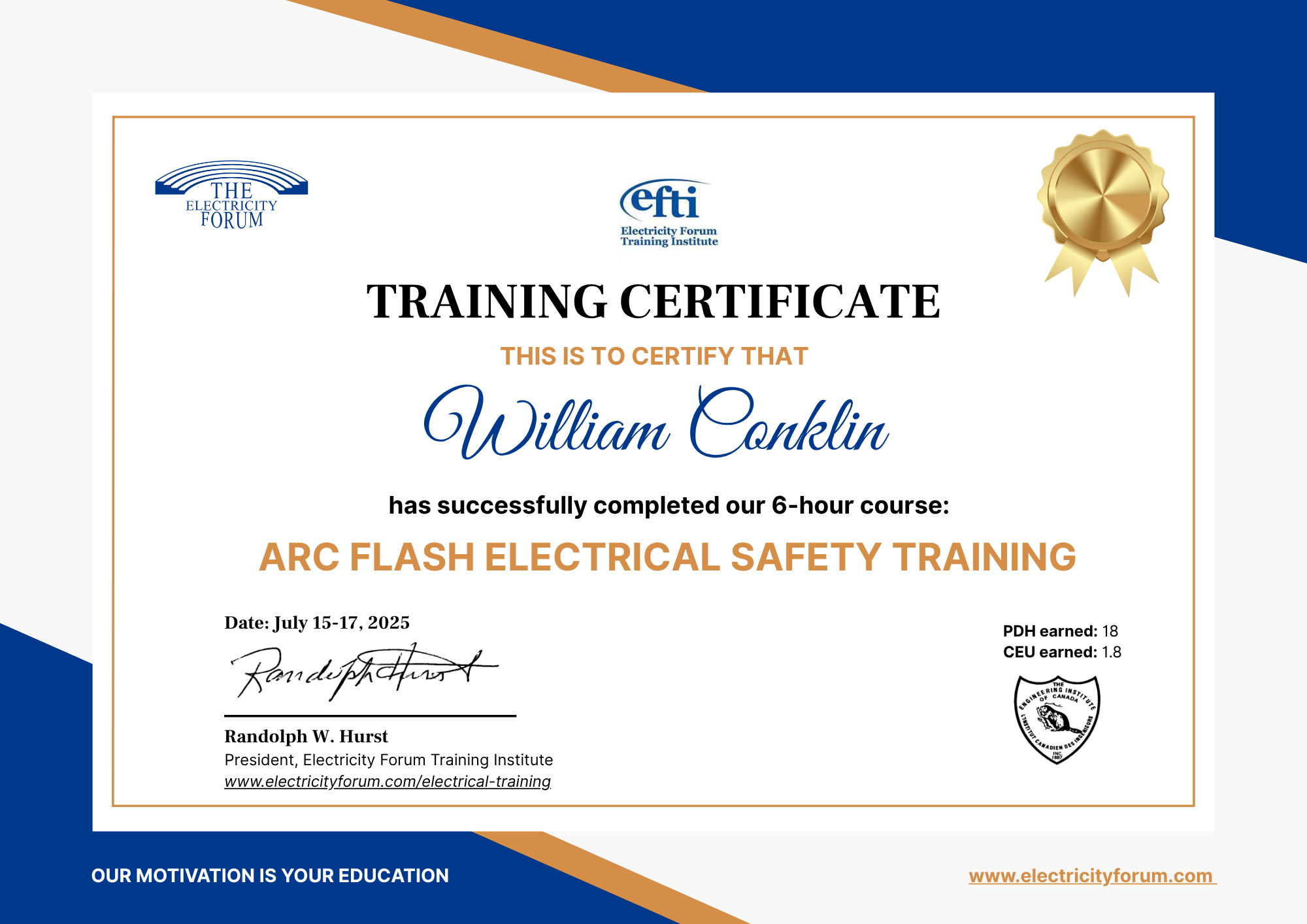 Training Certificate
